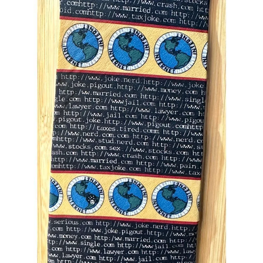 Vicky Davis “the net” vintage silk tie - computer IT